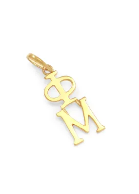 14k Solid Gold Phi Mu Lavaliere