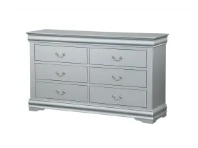 18 Gray Solid Wood Double Dresser