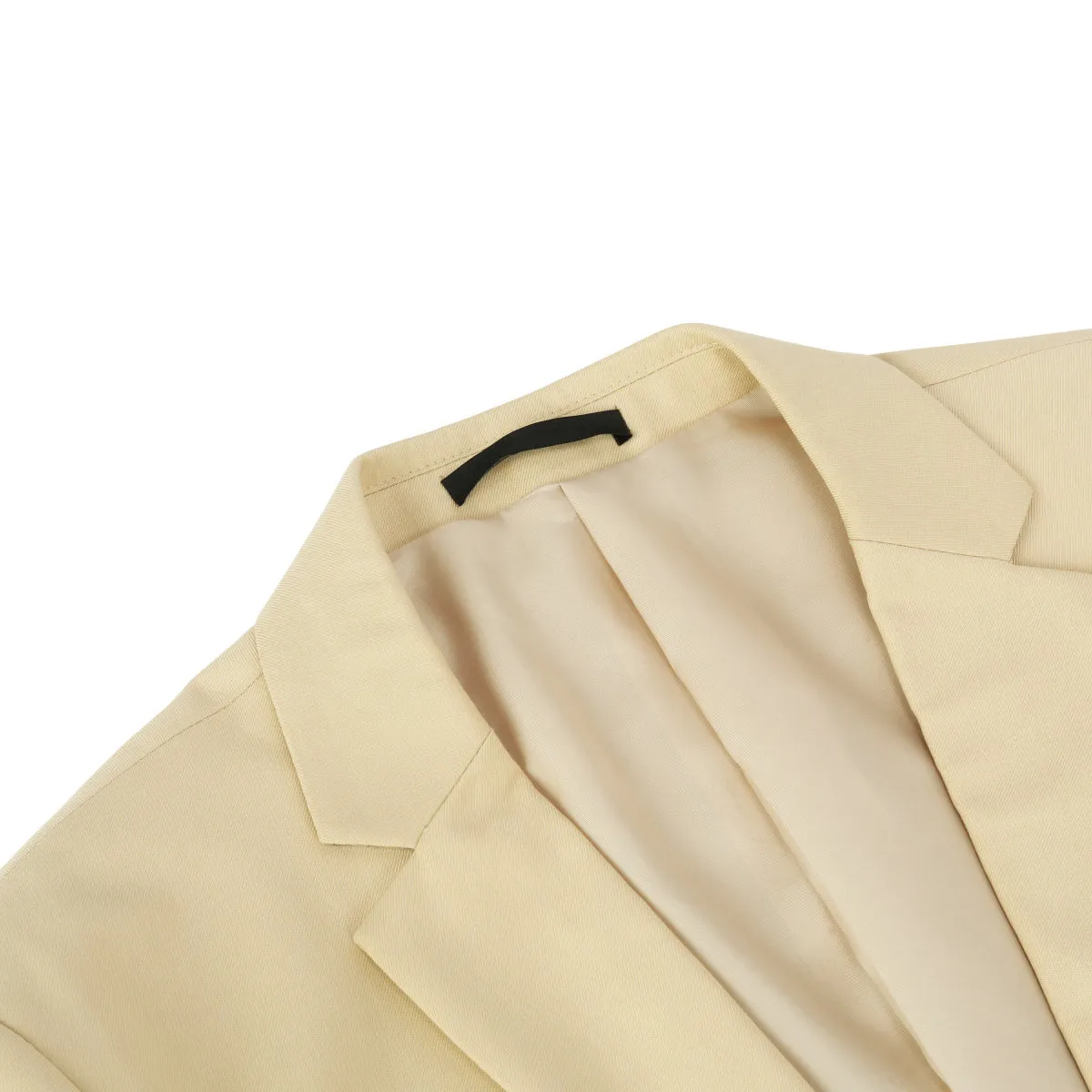 3-Piece One Button Formal Suit Beige Suit