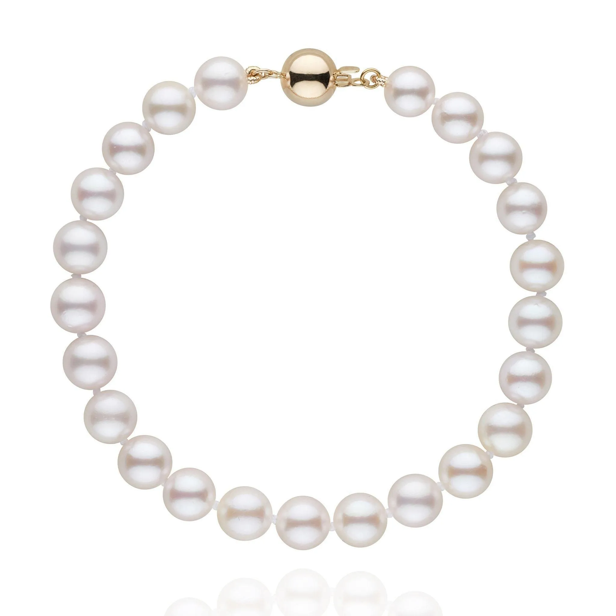 7.0-7.5 mm White Akoya AA  Pearl Bracelet