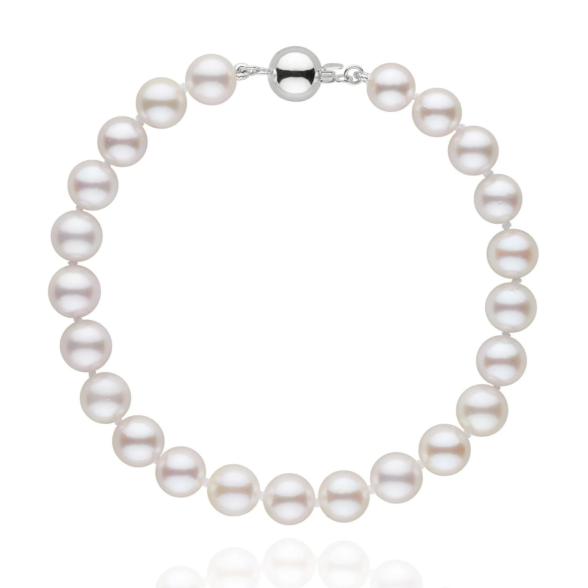 7.0-7.5 mm White Akoya AA  Pearl Bracelet