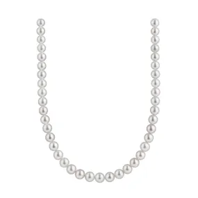 9.0-11.0 mm White Edison Freshwater Pearl Necklace