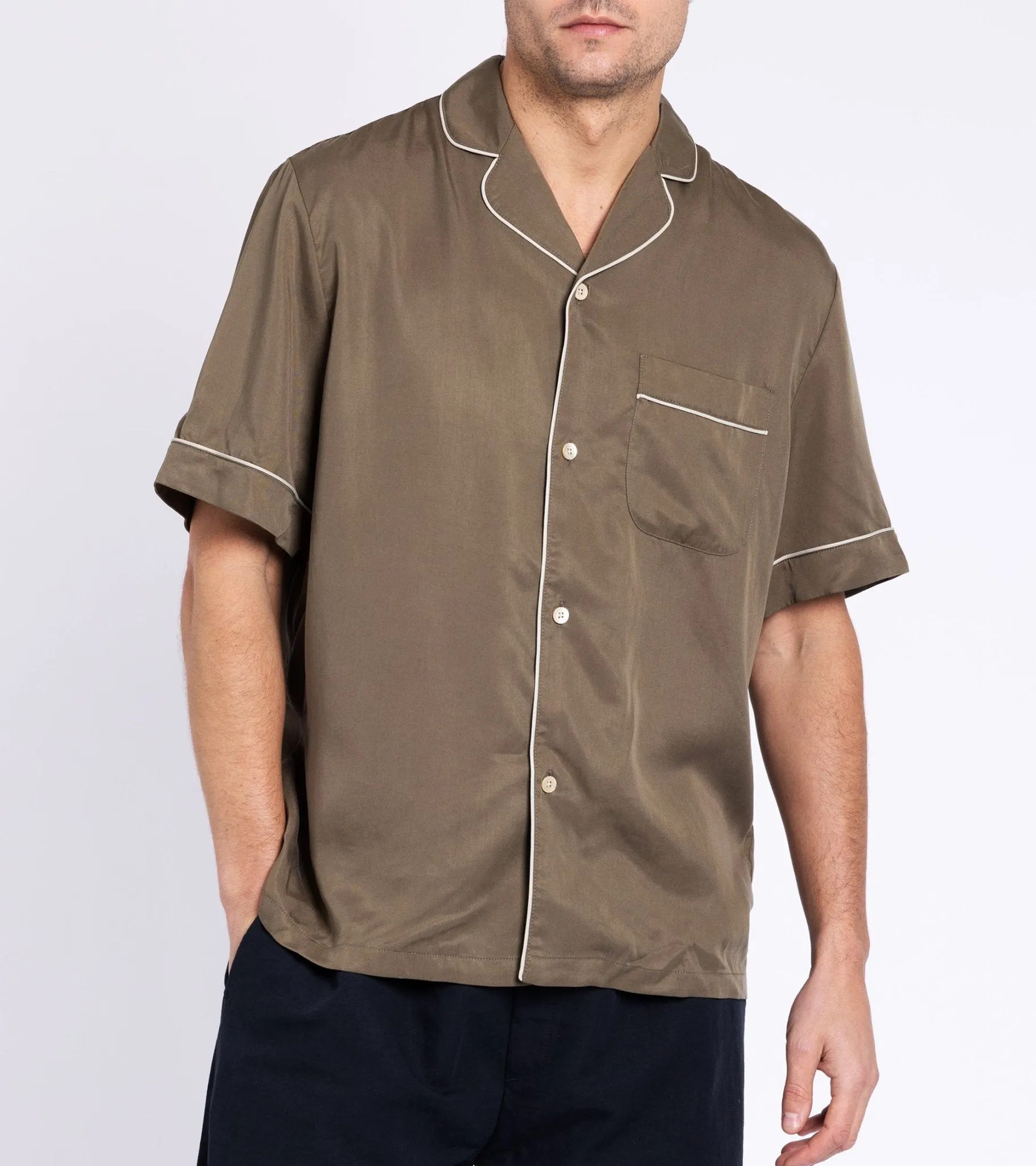 A Kind of Guise Tencel Cesare Shirt: Melted Sage