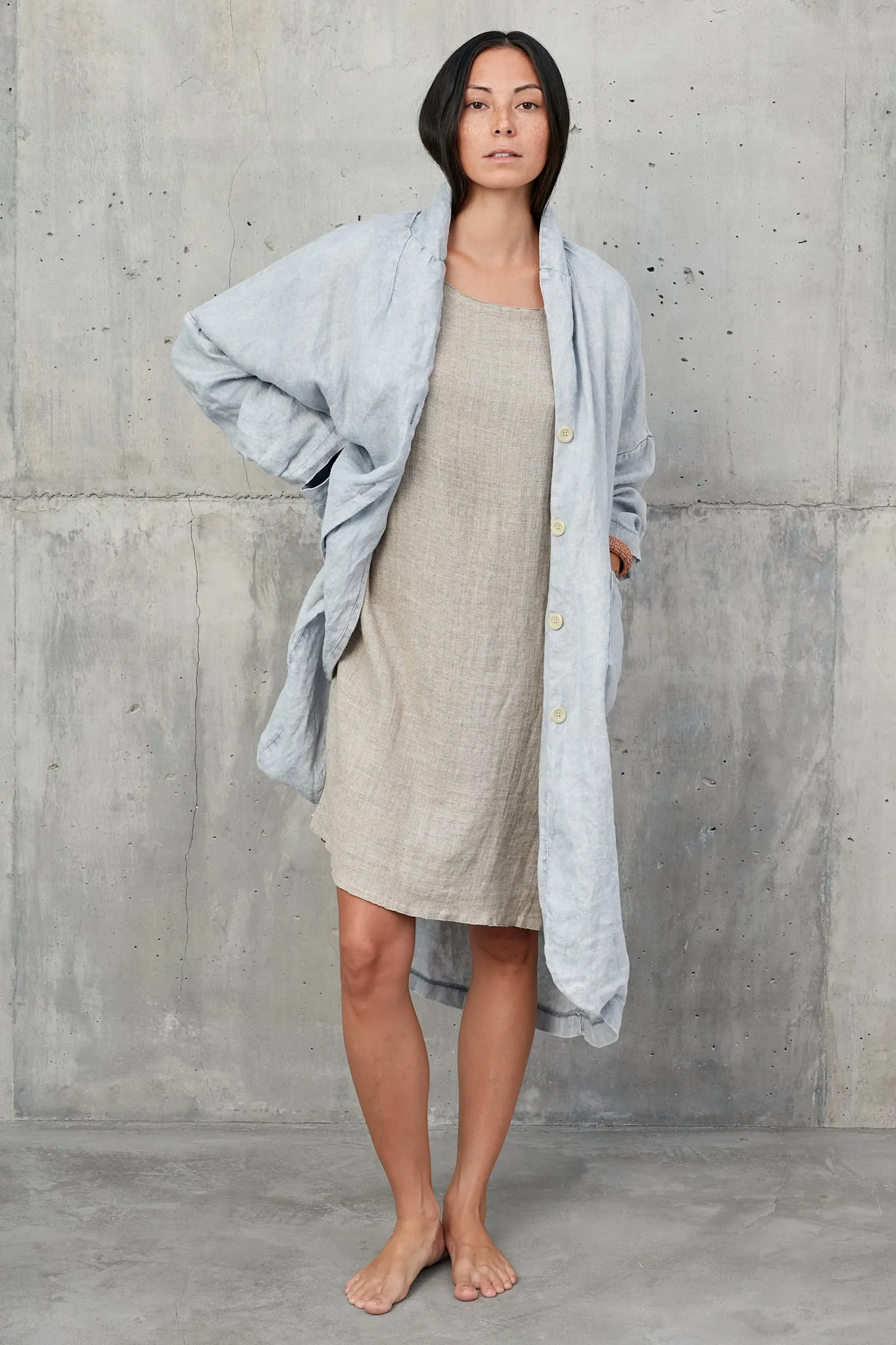 ADEM [ pure ] - 100% linen unisex coat