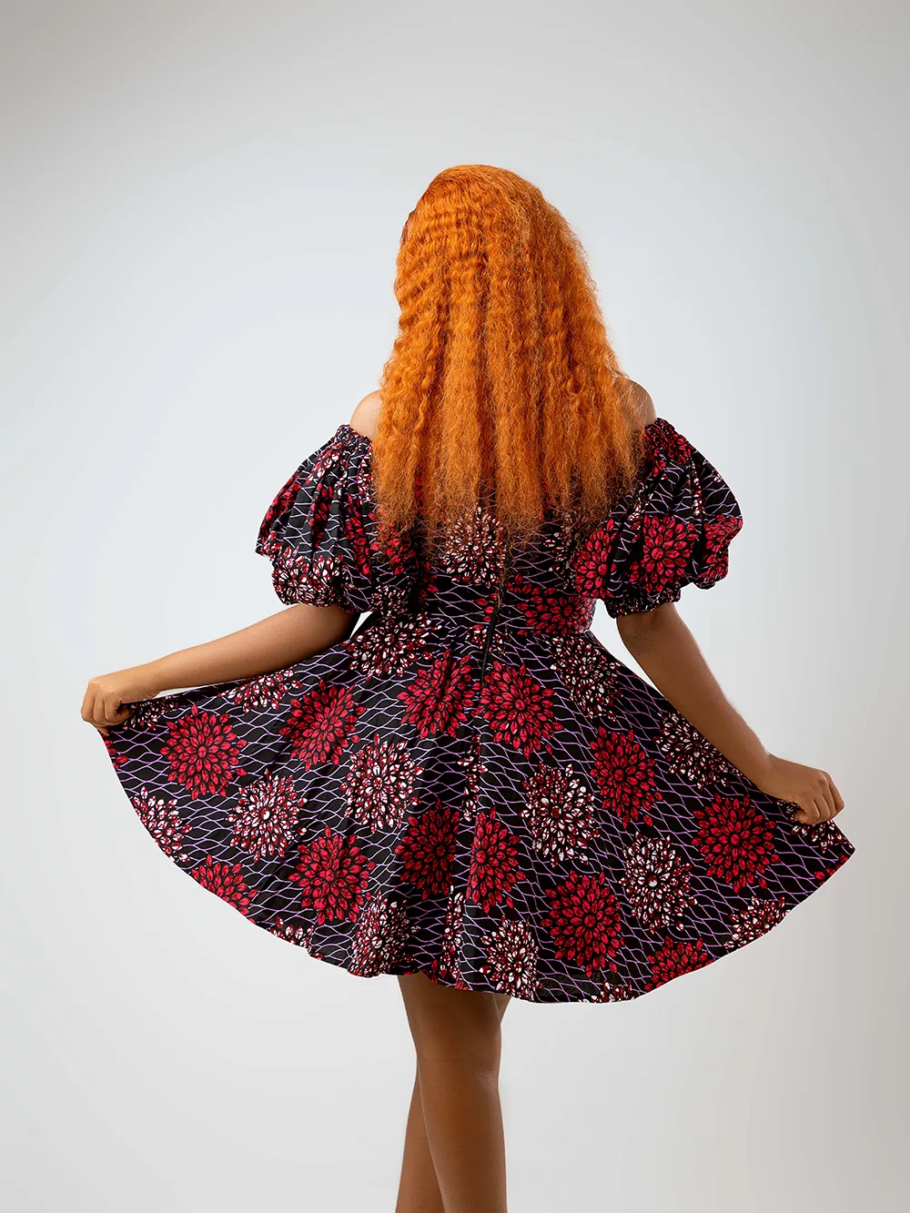 African Print Eva mini Flared dress