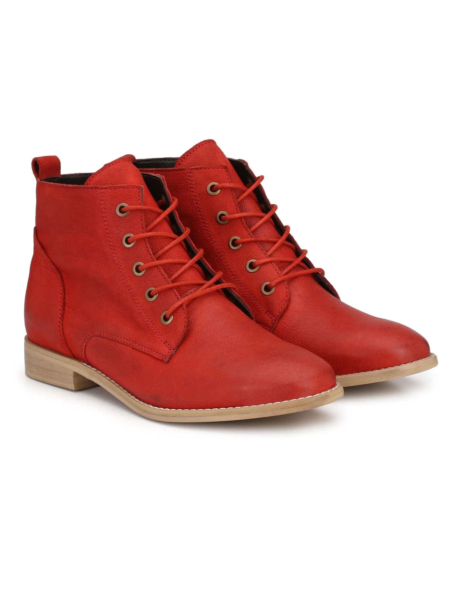 Alberto Torresi Flaming Red Women’S Ankle Boots