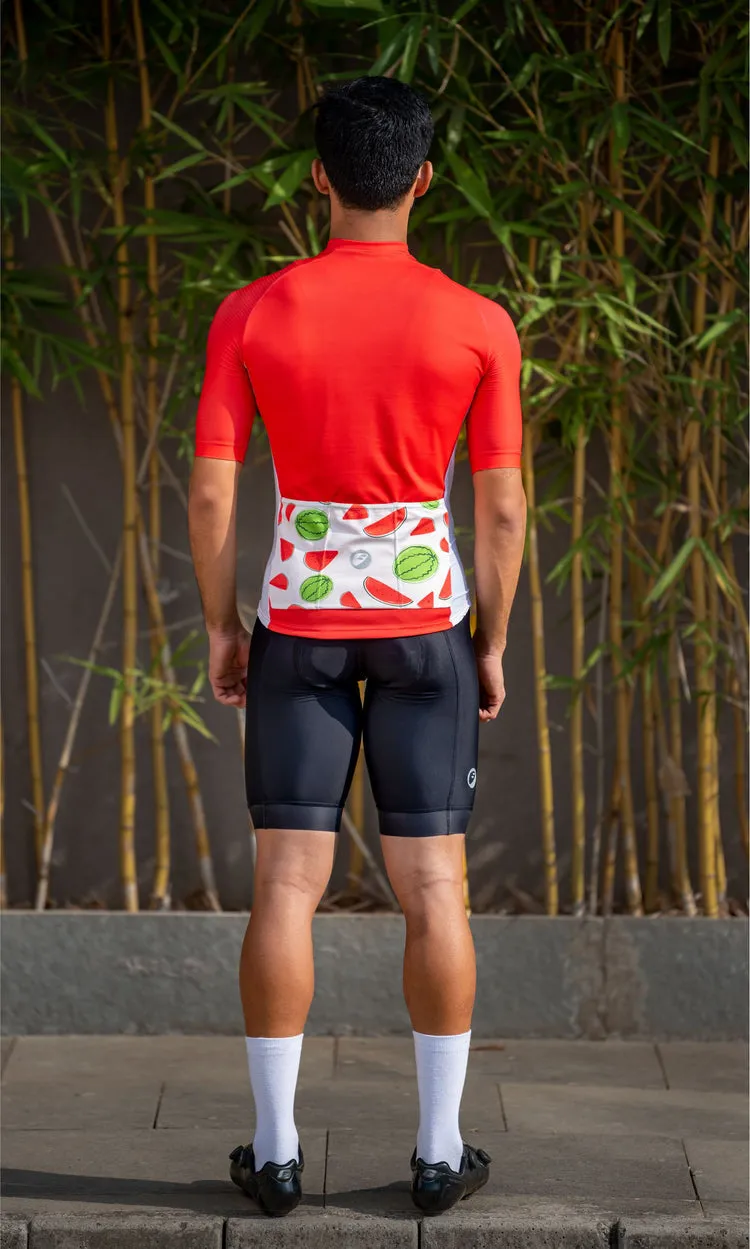 Apace Chase Snug-Fit Mens Cycling Jersey  - Melon