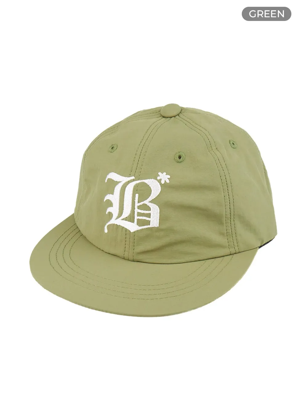 B Lettering Embroidered Snapback CU428