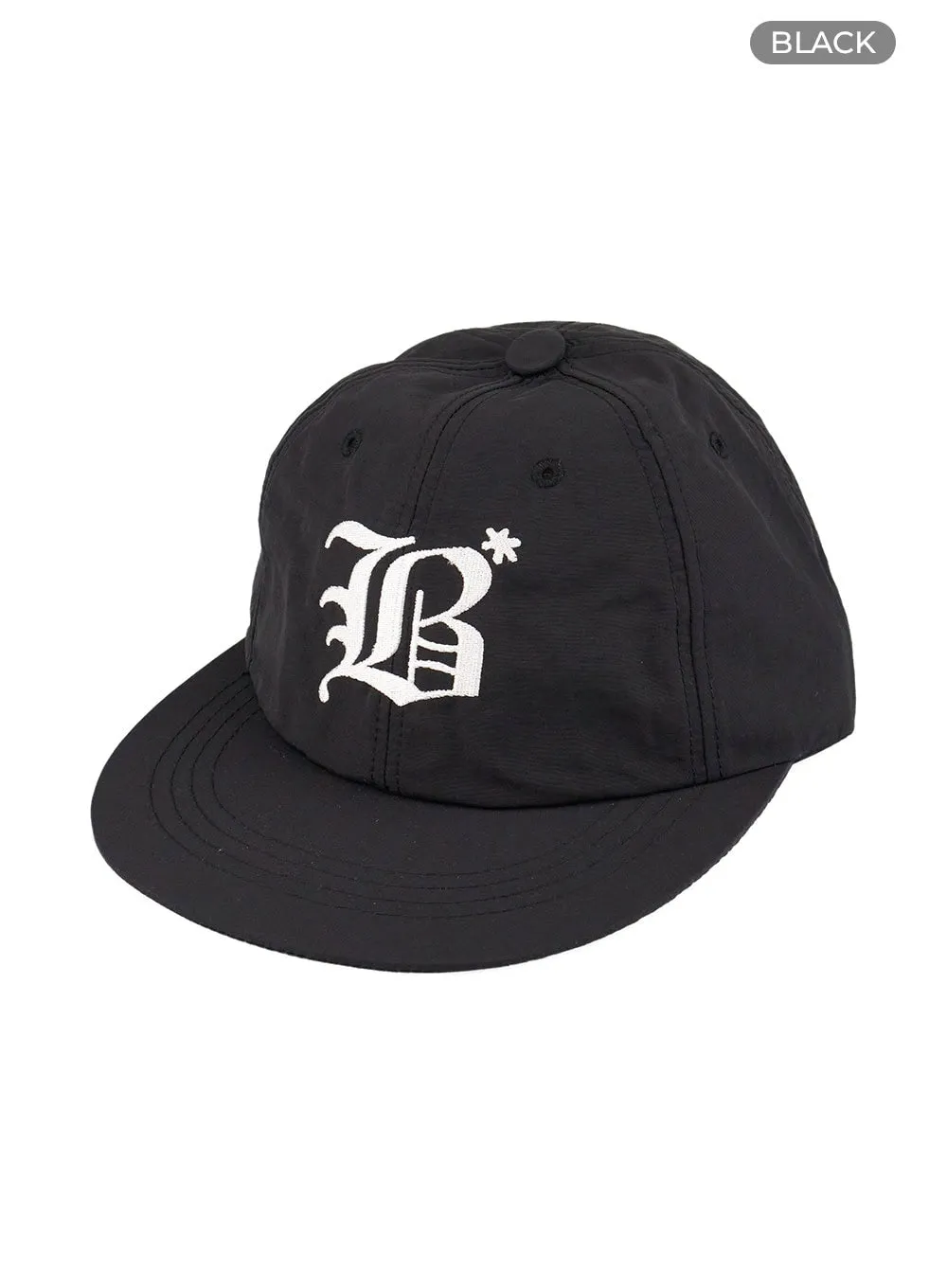 B Lettering Embroidered Snapback CU428