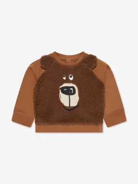 Baby Boys Bear Sweatshirt in Brown