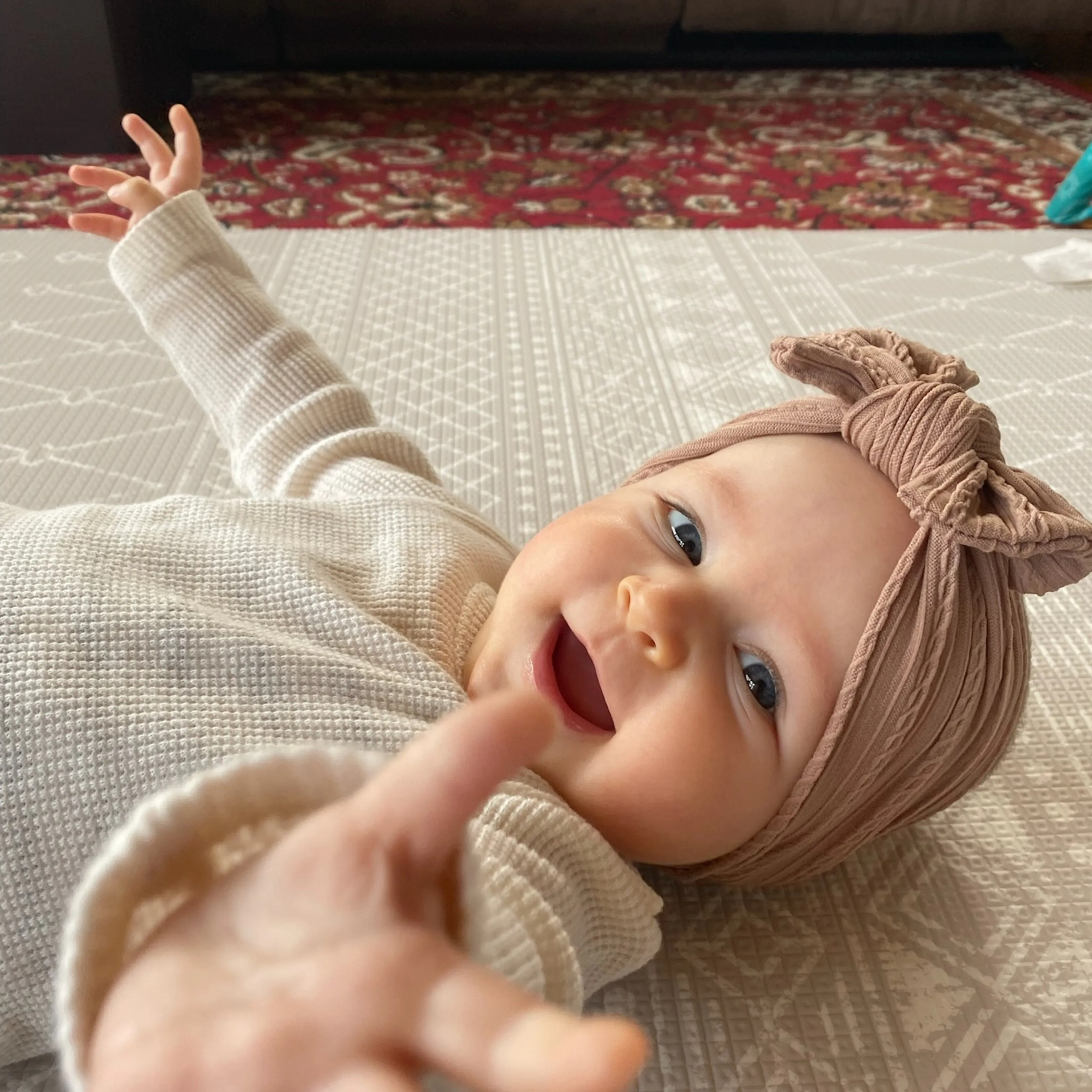 Baby Top Knot Single Bow Headband Fuchsia