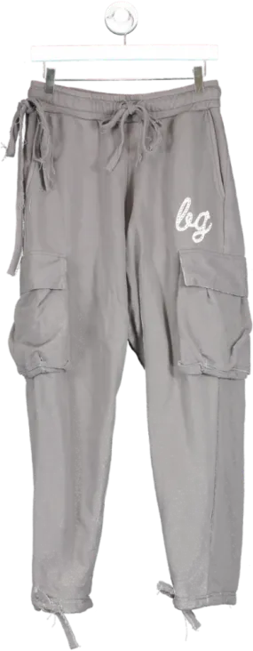 Bearded Genius Grey Casual Fit Joggers UK L