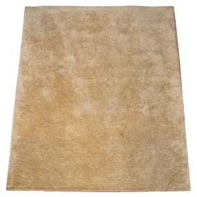 Beige Shag Cotton Rug, 5' 2" L x 6" W