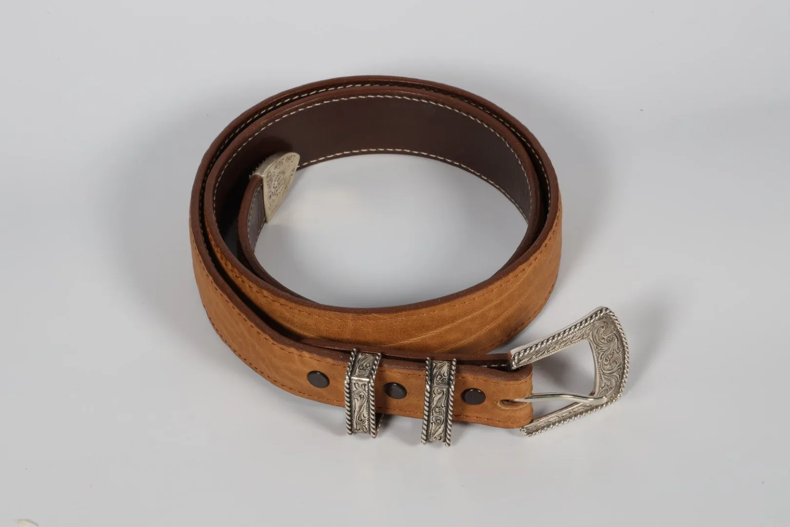 Belt with Sterling Silver Buckle and Accents (5g.)