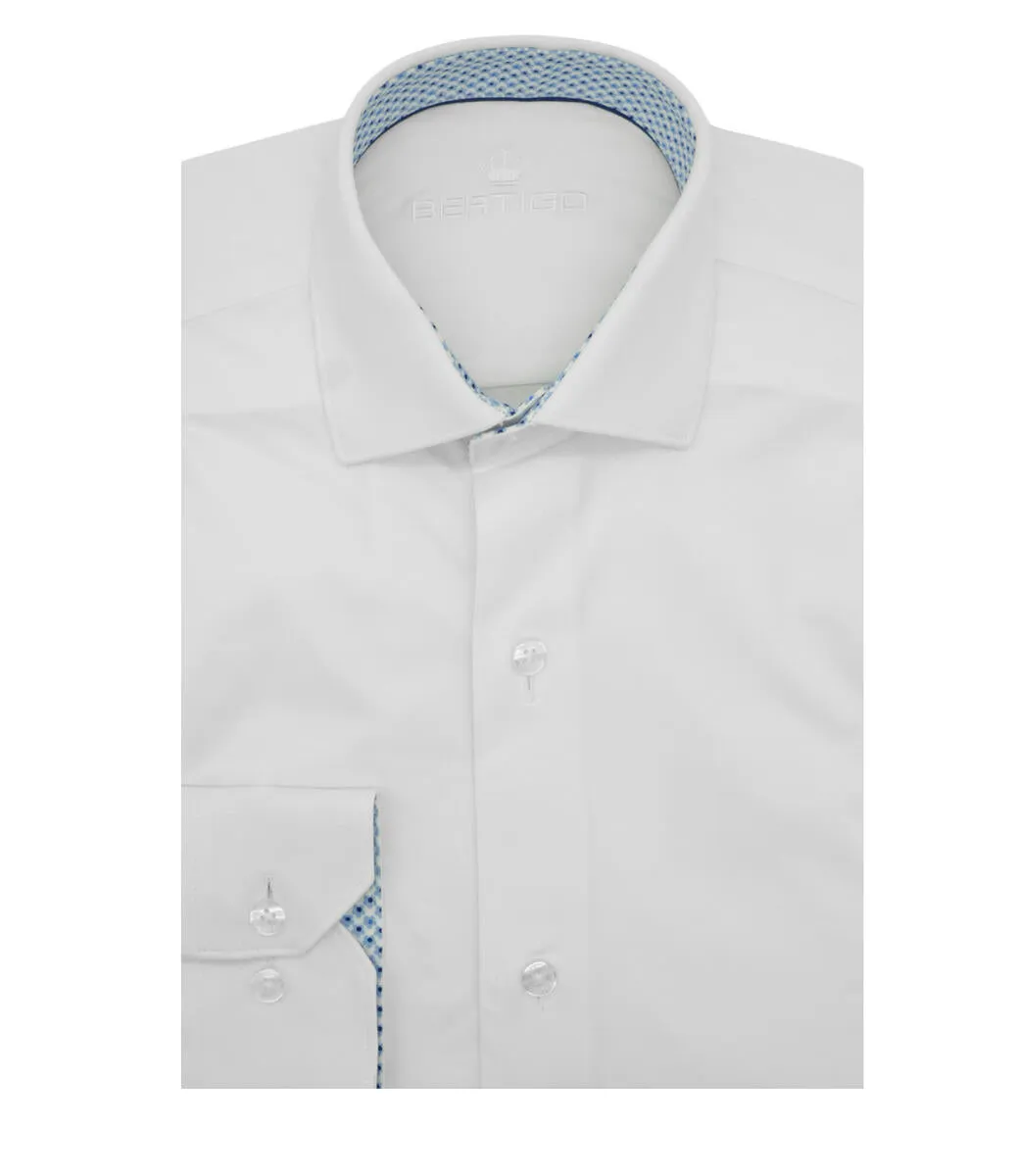 Bertigo Shirt | Ian-05 Solid White