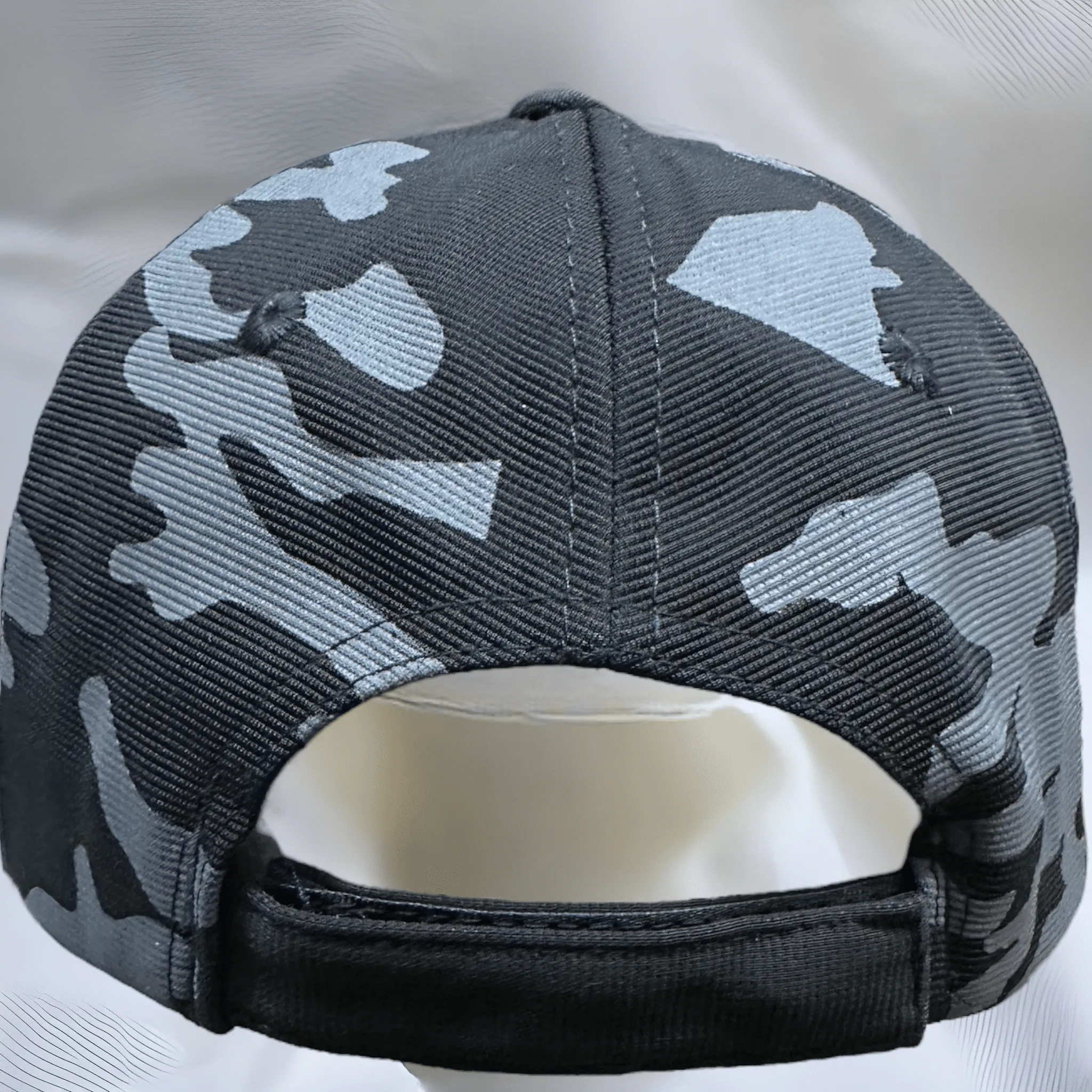 Black & Gray Camoflage Velcro Patch Dilligaf Hat