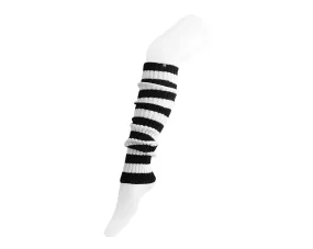 Black & White Stripe Knit Leg Warmer