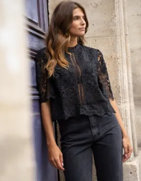 Black Lace Blouse