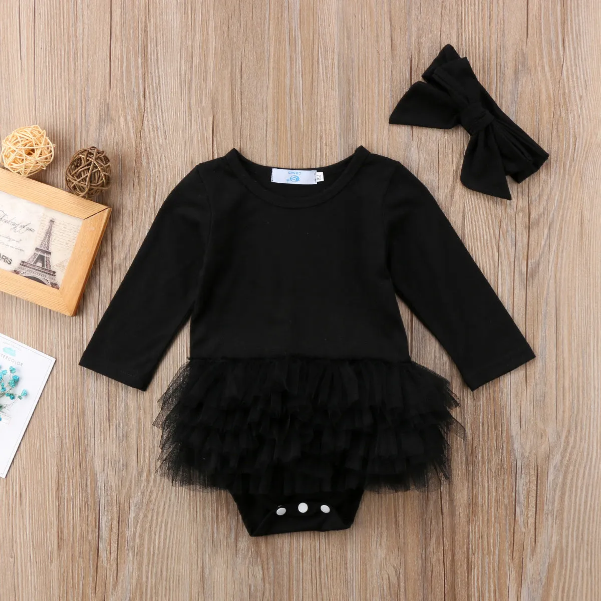 BLACK SWAN Romper with Headband