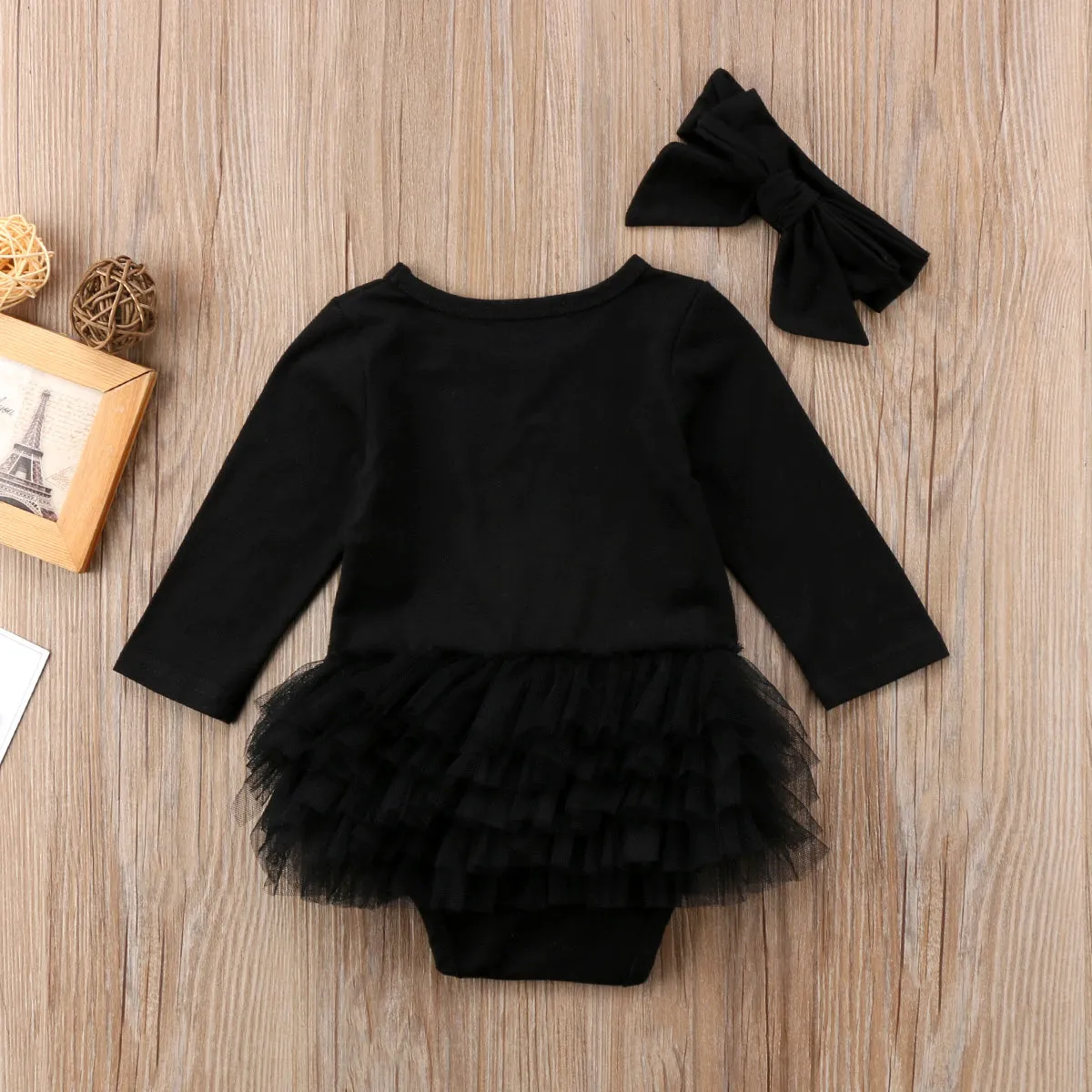 BLACK SWAN Romper with Headband