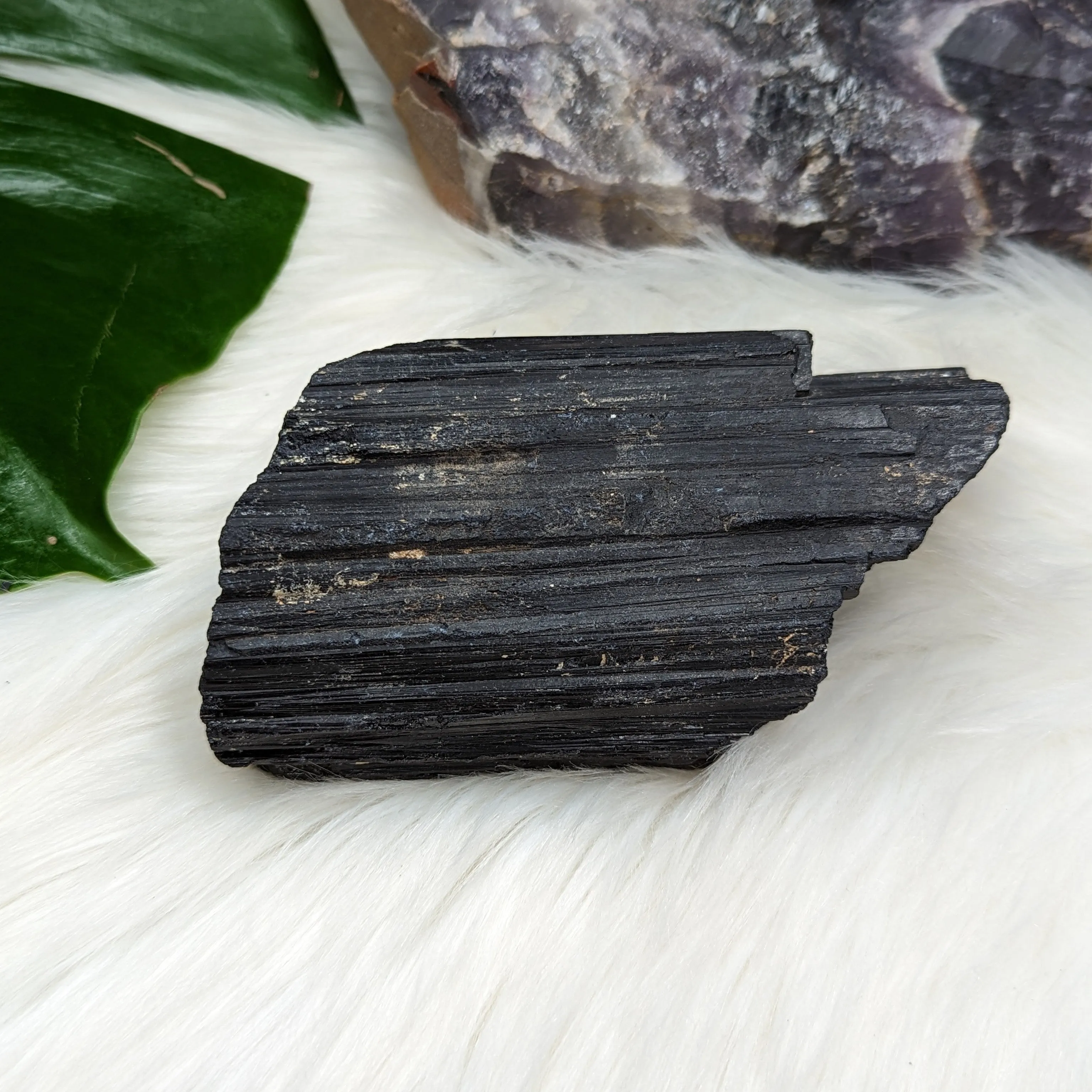 Black Tourmaline Natural Specimen- Chunk of Protective Energy~