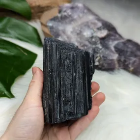 Black Tourmaline Natural Specimen- Chunk of Protective Energy~