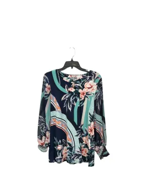 Blouse Long Sleeve By Jm Collections In Floral, Size: S