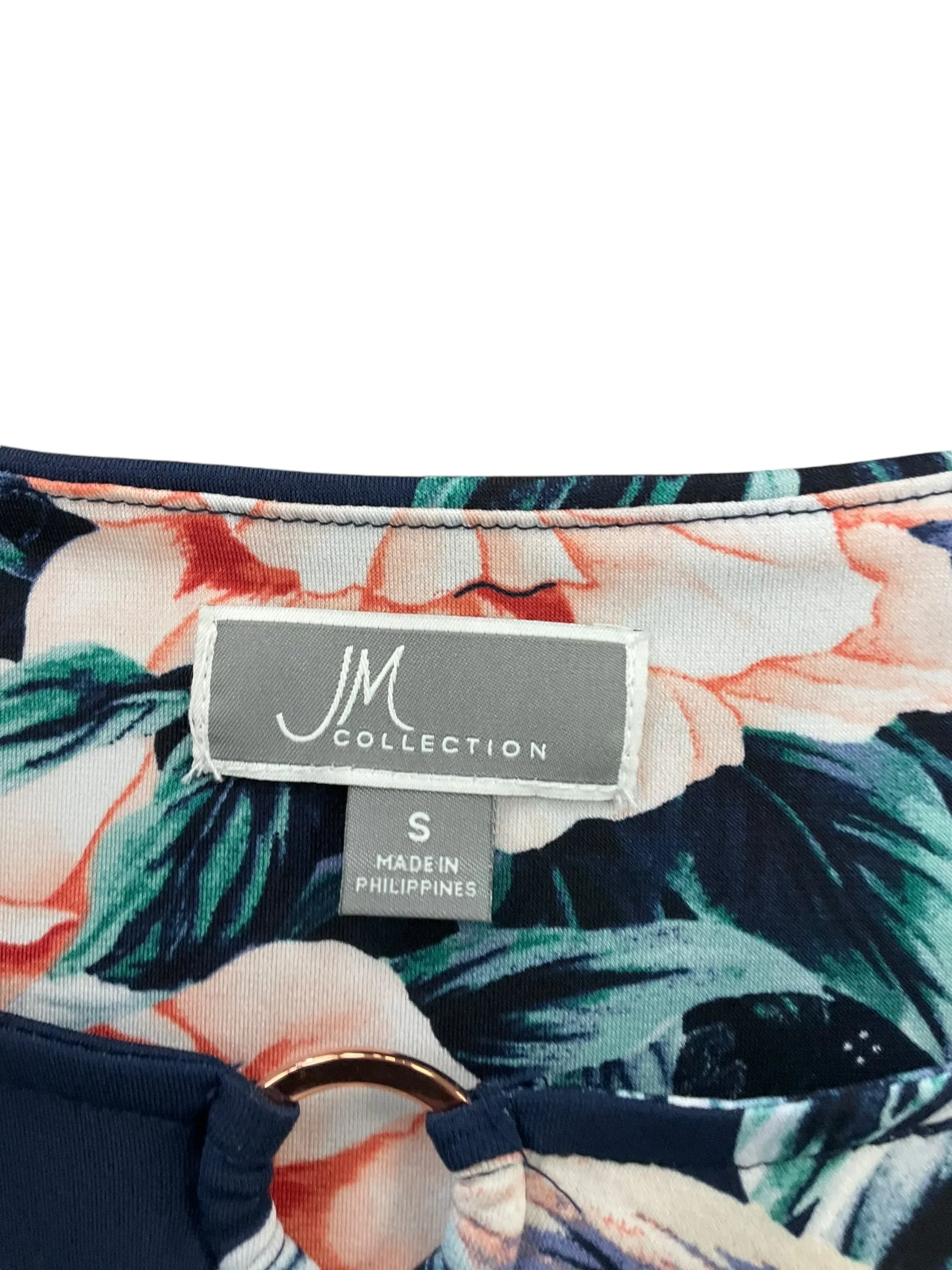 Blouse Long Sleeve By Jm Collections In Floral, Size: S