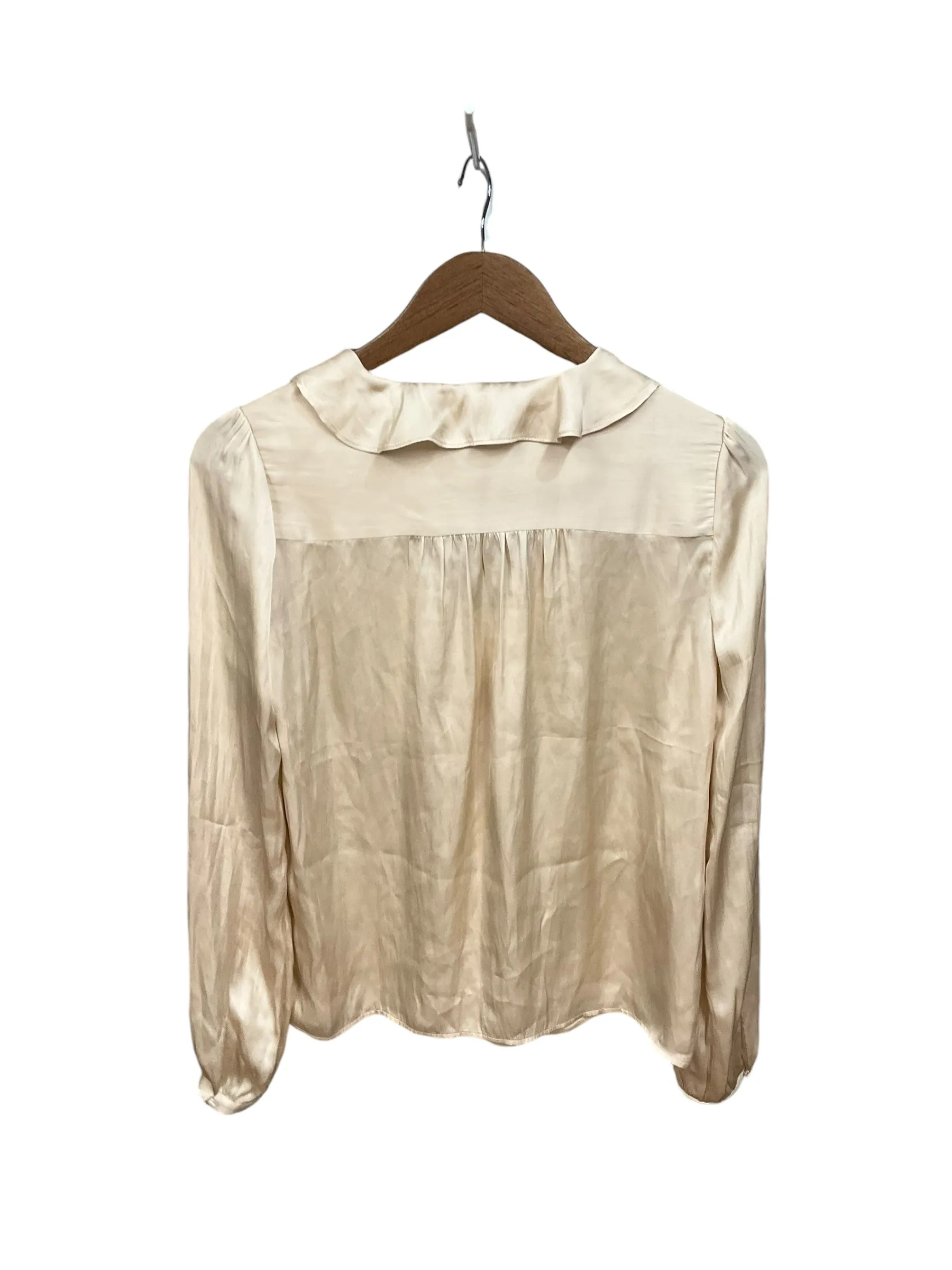 Blouse Long Sleeve By Paige In Cream, Size: Xs