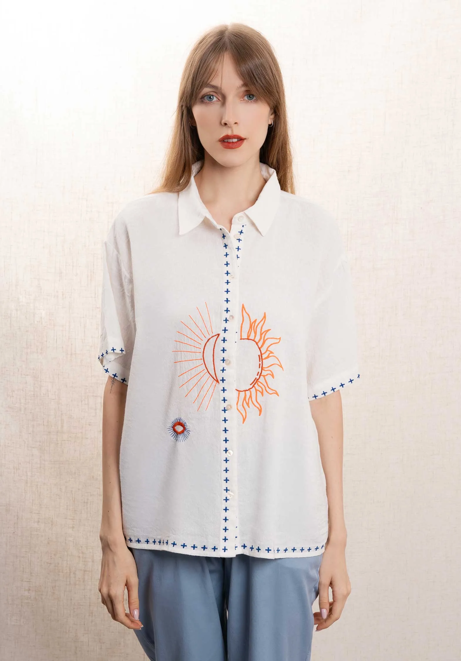 Blouse Ss25014 Blanc