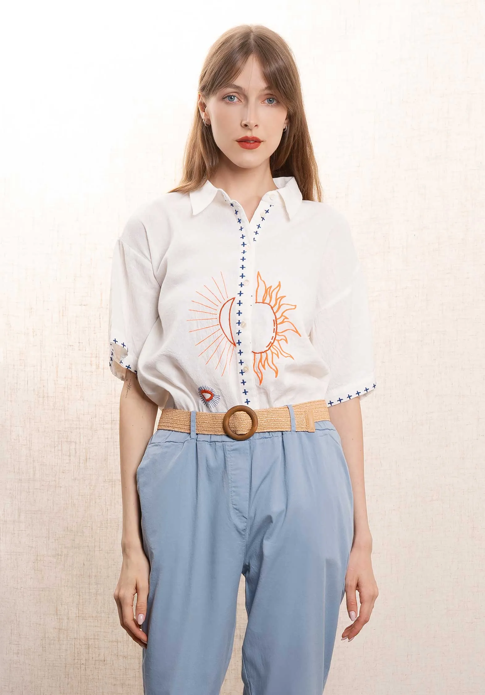 Blouse Ss25014 Blanc