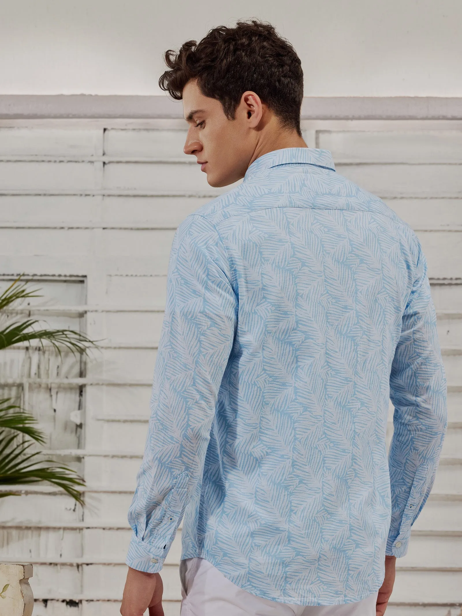 Blue Printed Shirt