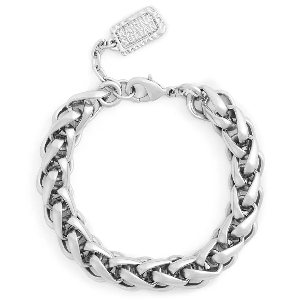 Braided link layering bracelet