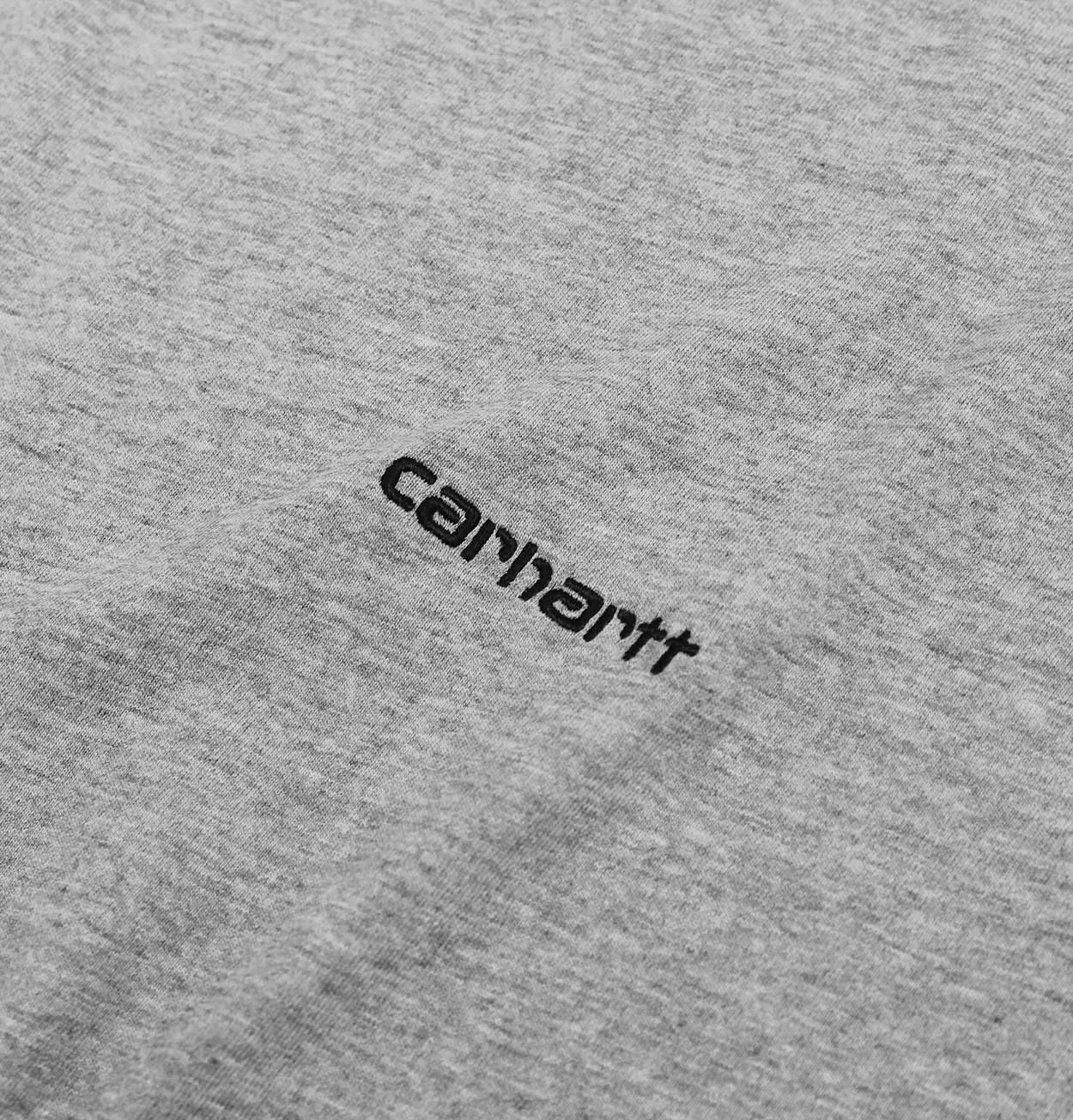 Carhartt WIP Script Embroidery T-Shirt in Grey Heather