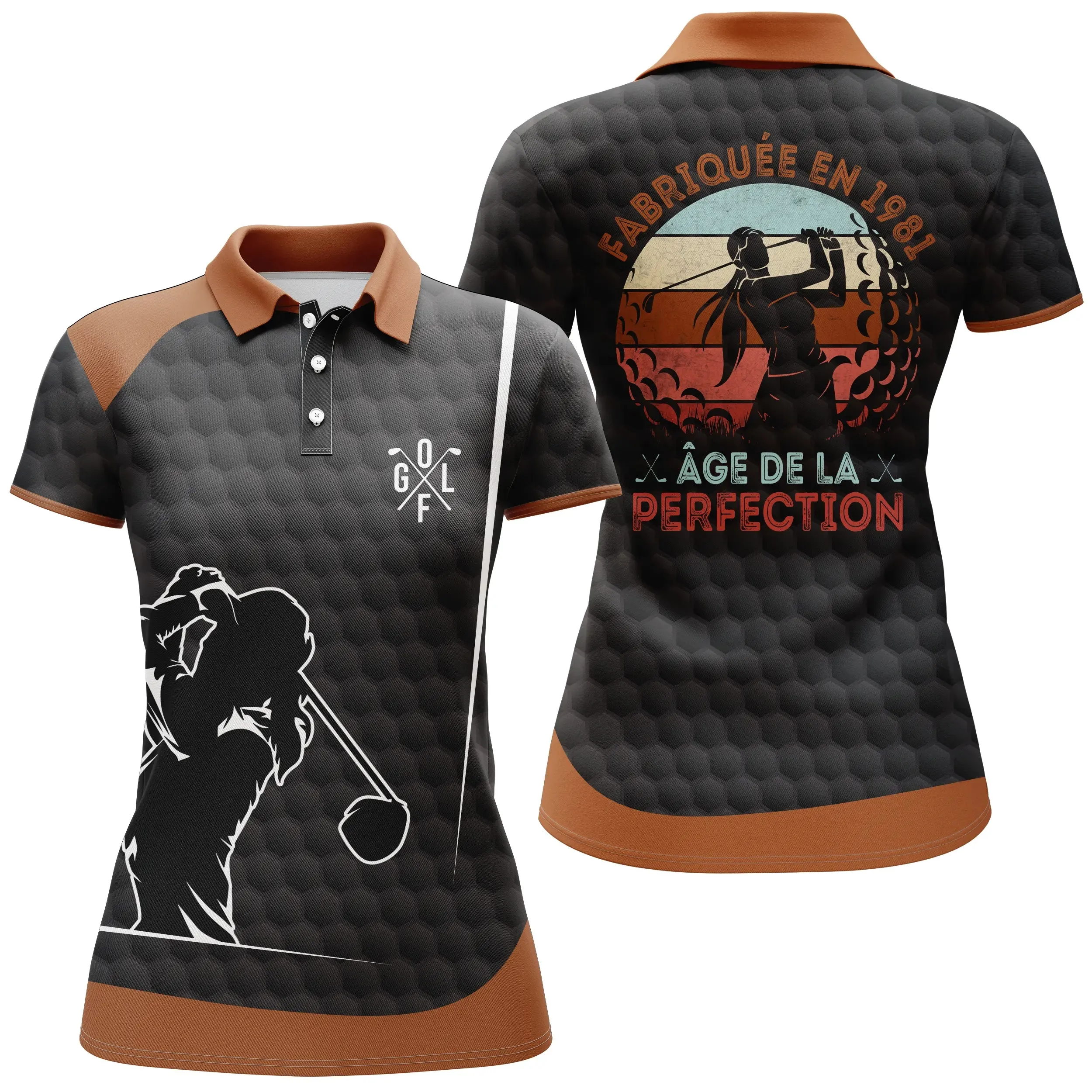 Chiptshirts - Polo De Golf, Cadeau Humour Pour Fans De Golf, Anniversaire 1981, Polo de Sport Homme et Femme, Fabriqué en 1981 - ge de la Perfection - CTS27052213