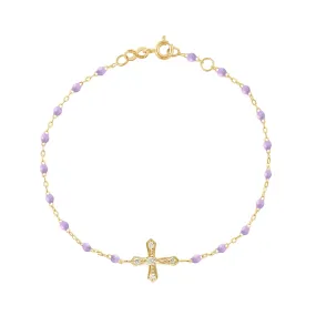 Classic Cross Vintage Diamond Lilac bracelet, Yellow Gold, 6.7"