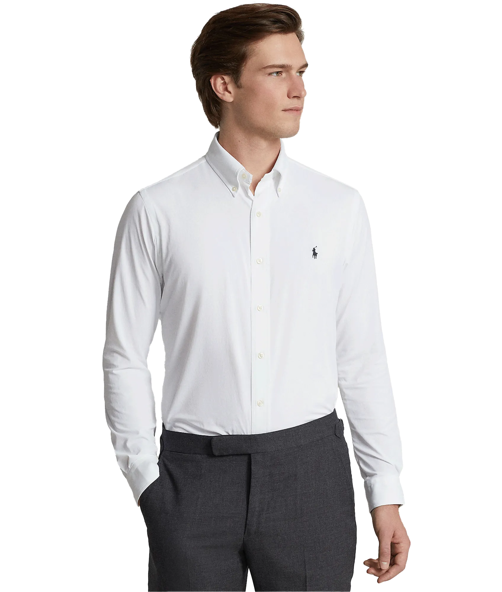 Classic Fit Performance Twill Shirt - White