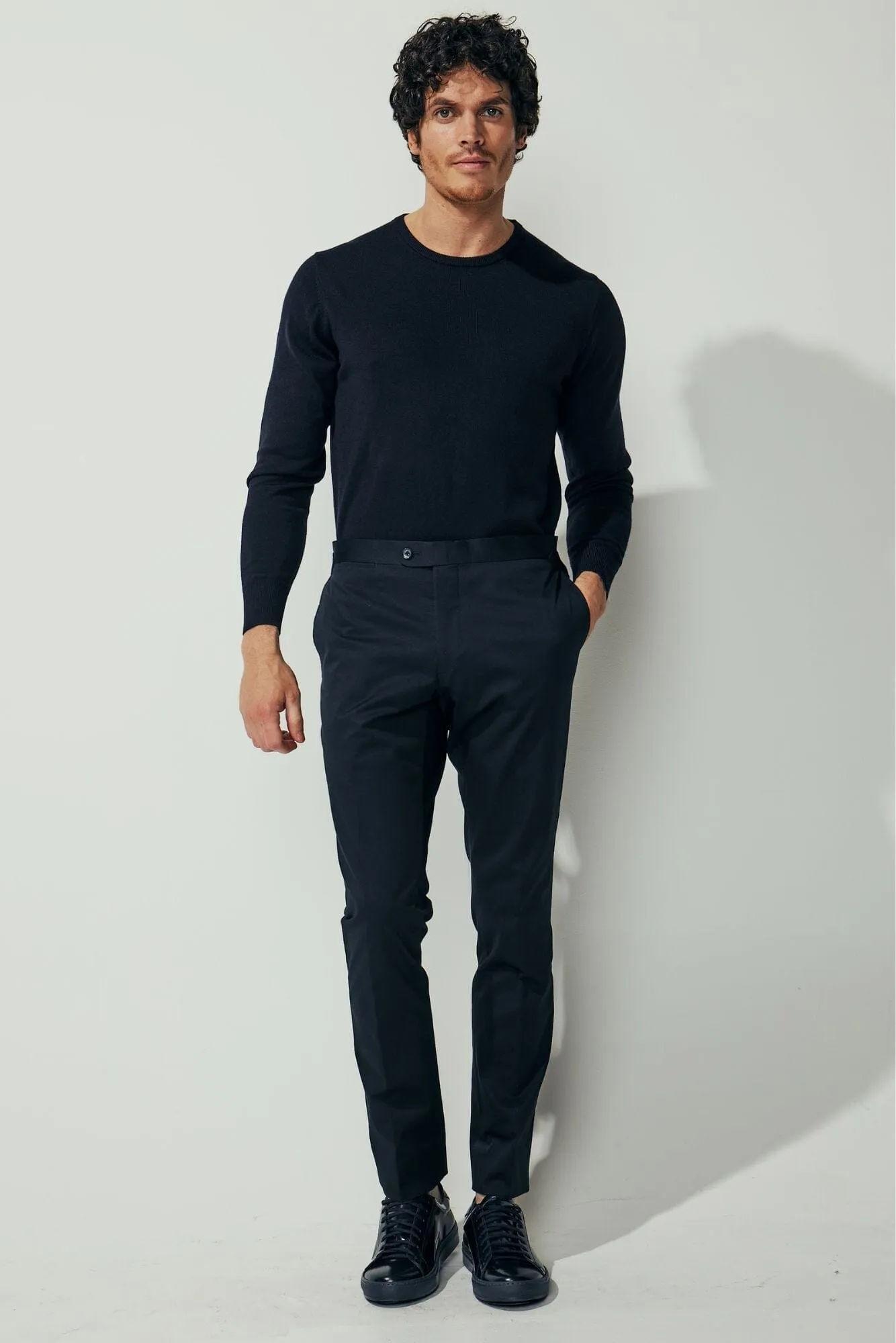 Crew Neck Merino Wool - Navy