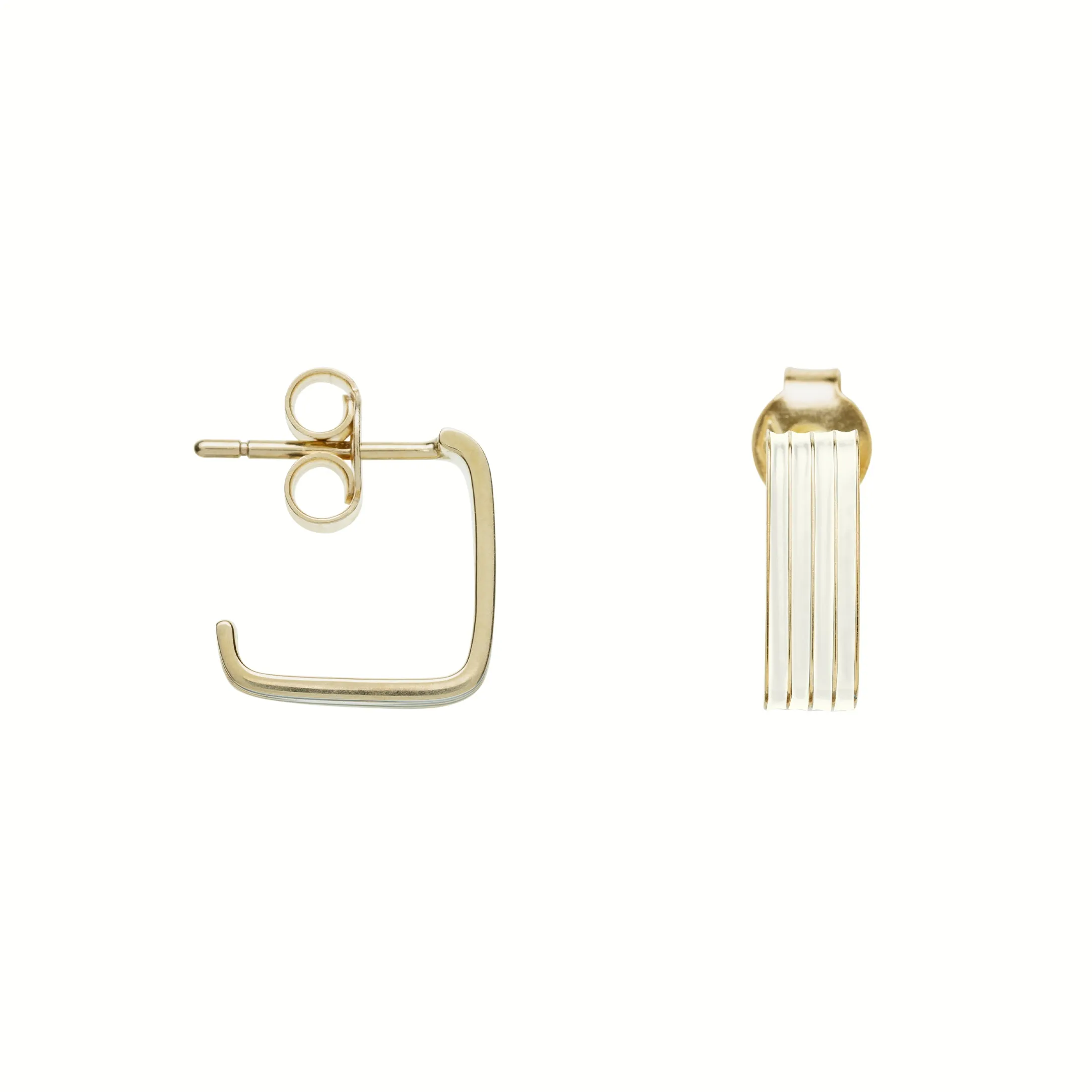 CUADRADO RAYADO WHITE EARRINGS