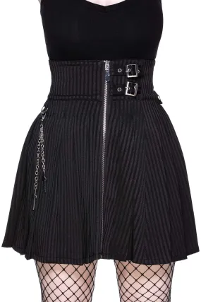 Devil In Disguise Skirt [PINSTRIPE] - Resurrect