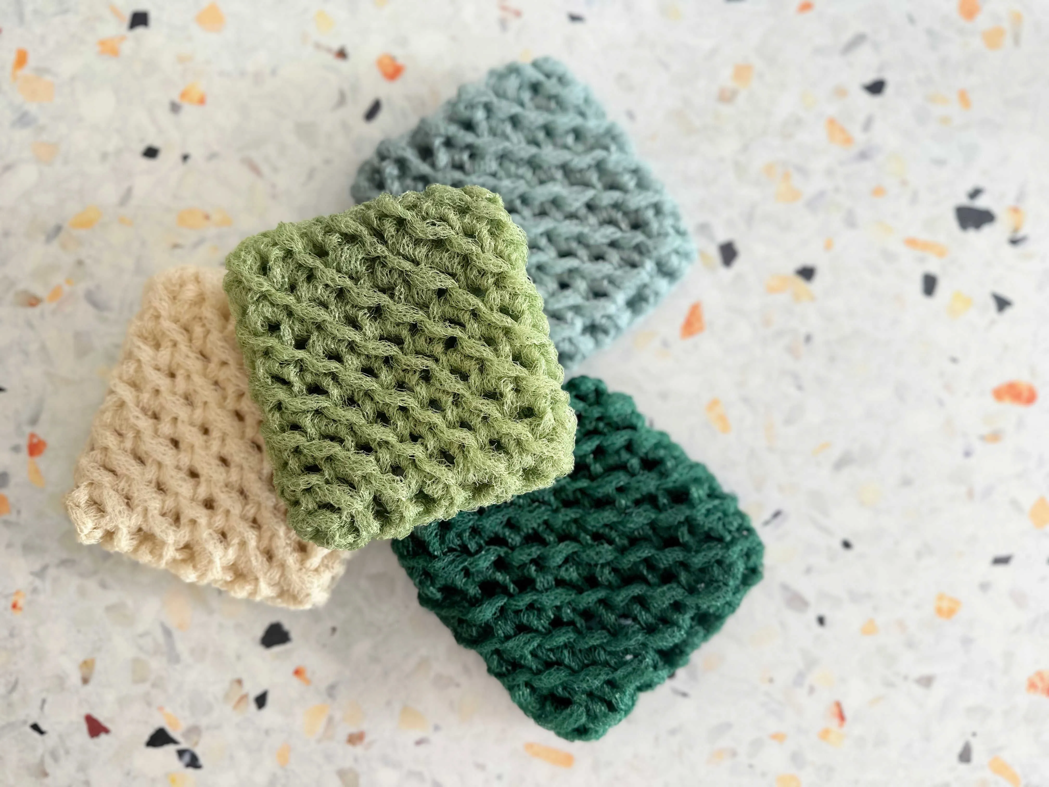 Dish Scrubbies, set of four- NEW COLORS