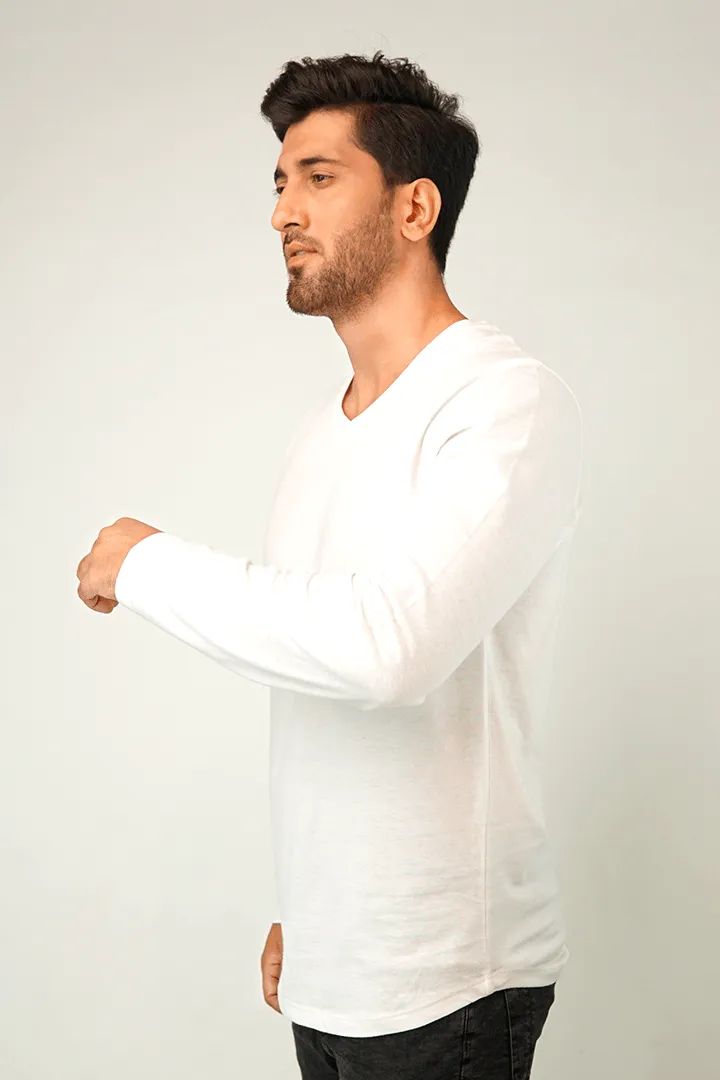 Dove V-Neck Full Sleeve T-Shirt