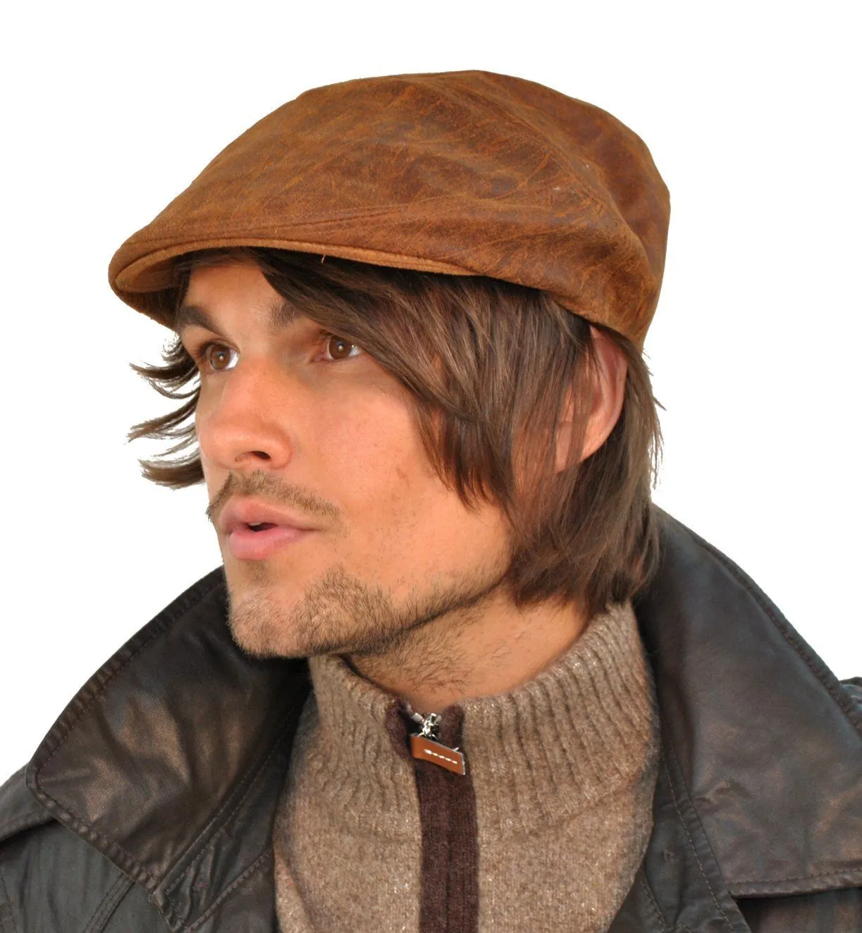 Eureka Leather Flat Cap Peaky Blinders