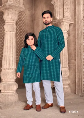 Father and Son Same Matching Kurta Outfit Set Dress