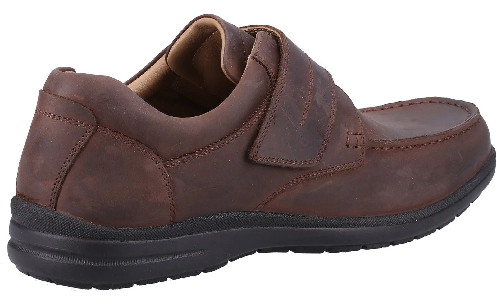 Fleet & Foster David Mens Leather Touch-Fastening Casual Shoe