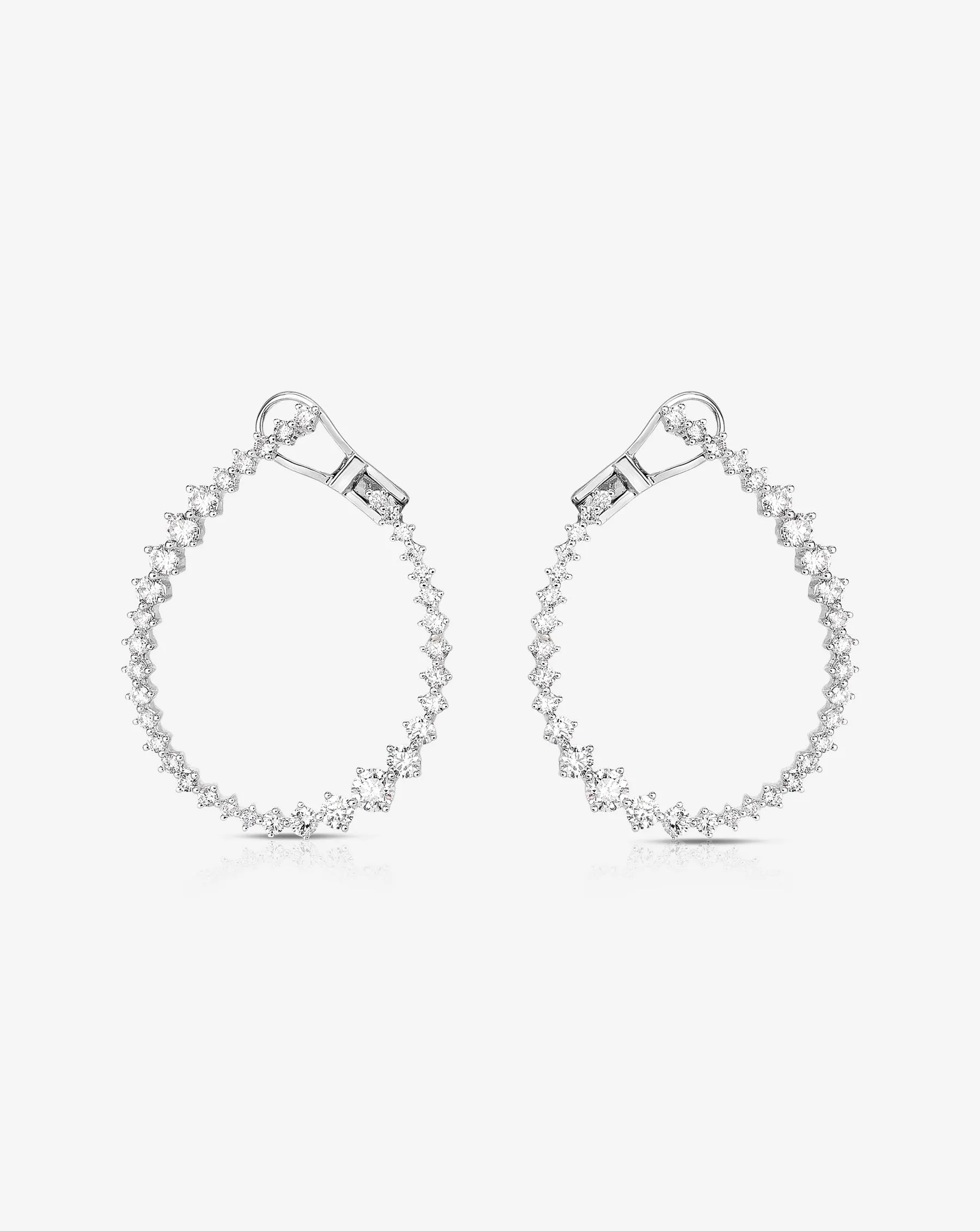 Graduated Diamond Statement Hoops