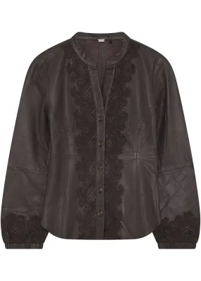 Gustav Kaja leather shirt 51601 Skindskjorte - Mulch