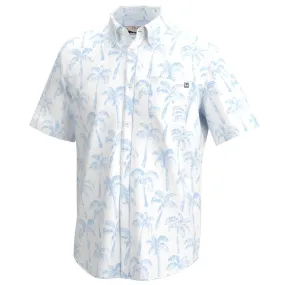 'Huk' Men's Kona Palm Wash Button Down - White