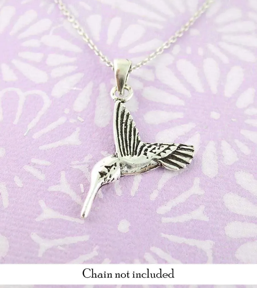 Hummingbird Drinking Nectar Pendant