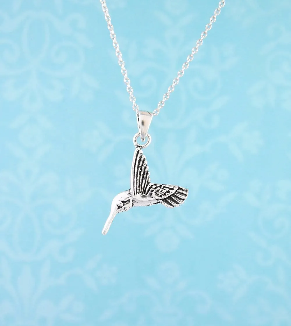 Hummingbird Drinking Nectar Pendant